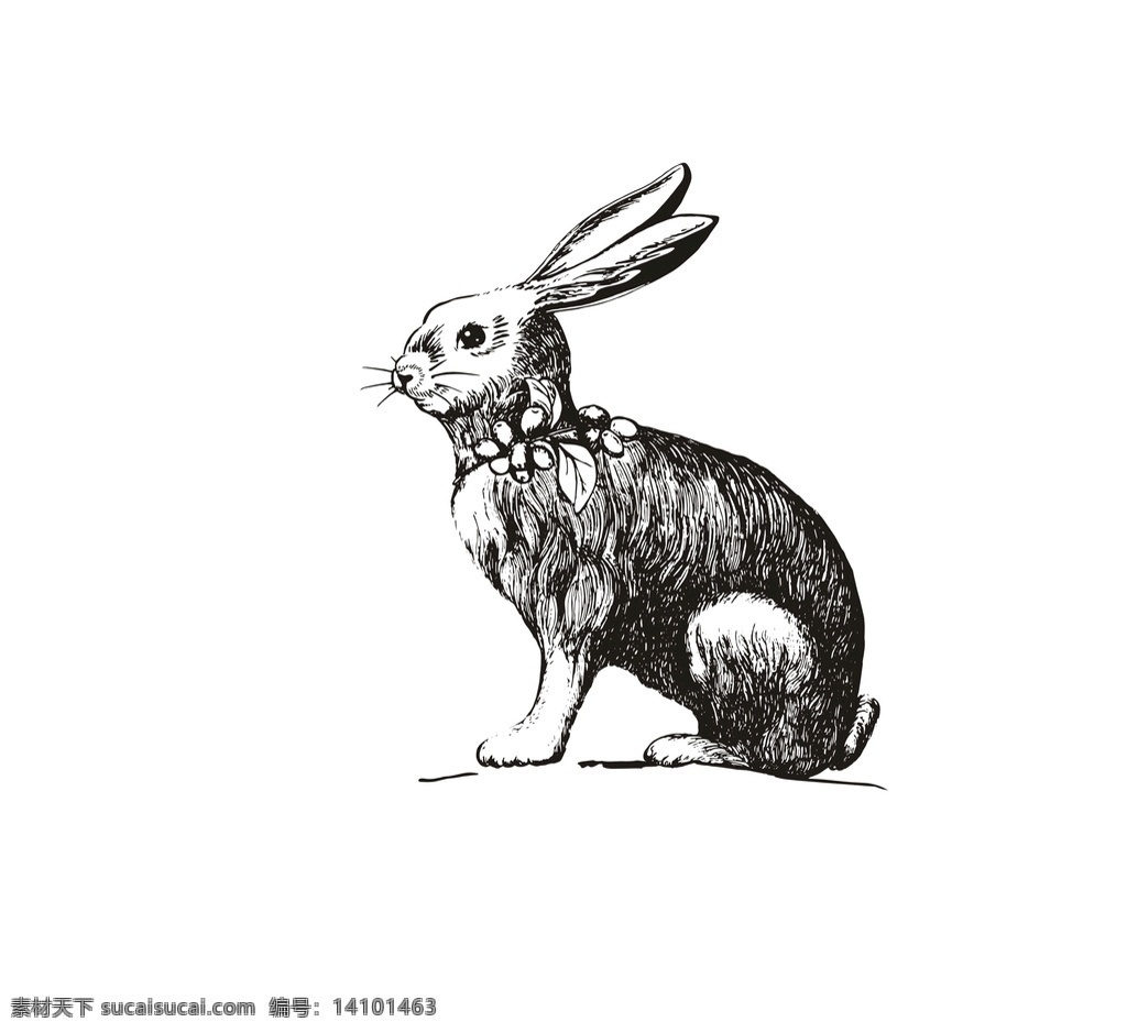 兔子 简笔画 矢量 素描 标志图标 公共标识标志 pdf