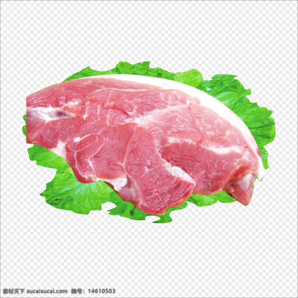 生豬肉 新鮮豬肉 豬肉食材 生菜搭配 餐飲食材 豬肉原料 豬肉生鮮 肉類食材 烹飪原料 綠色生菜 健康食材 廚房原料 豬肉烹飪