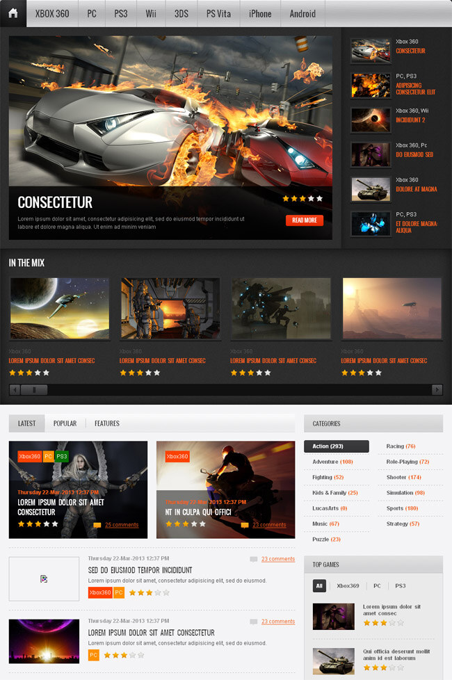 游戏公司 网站 模板 黑色梦幻 上市 网页素材 网页模板