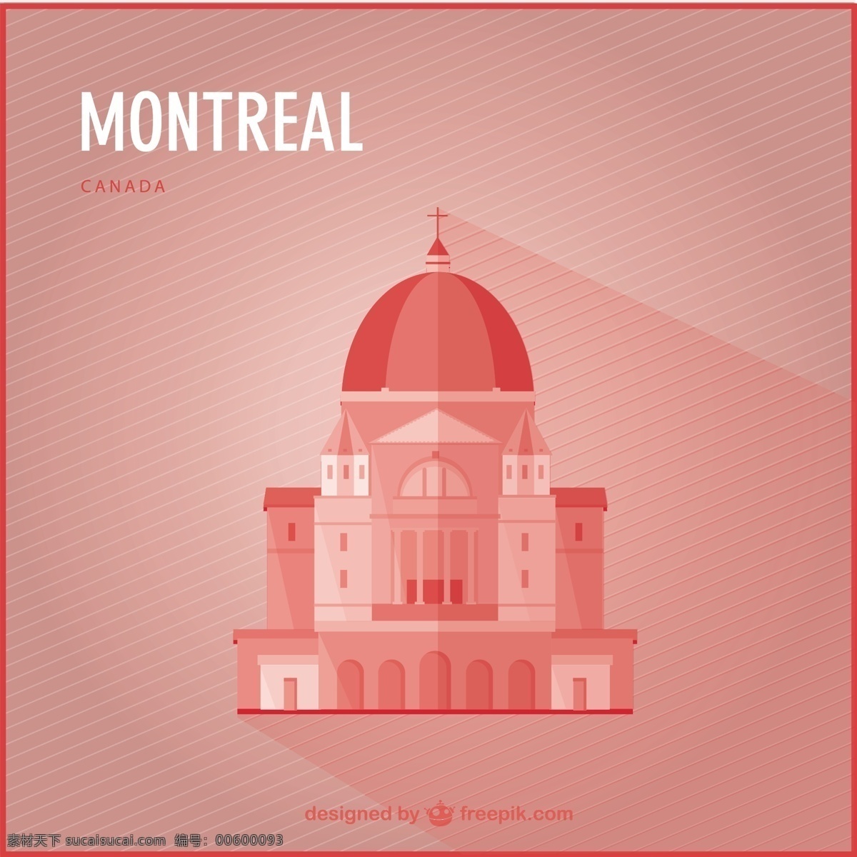 蒙特利尔 地标 暑期 旅游 城市 世界 模板 平面 布局 平面设计 度假 定位 元素 镇 设计元素 图形 符号 粉色