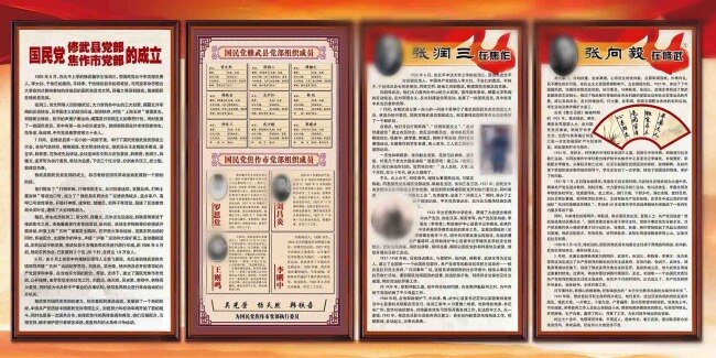 展板 抗日建国 历史沿革 文化局 焦作 千图广告 红色 革命