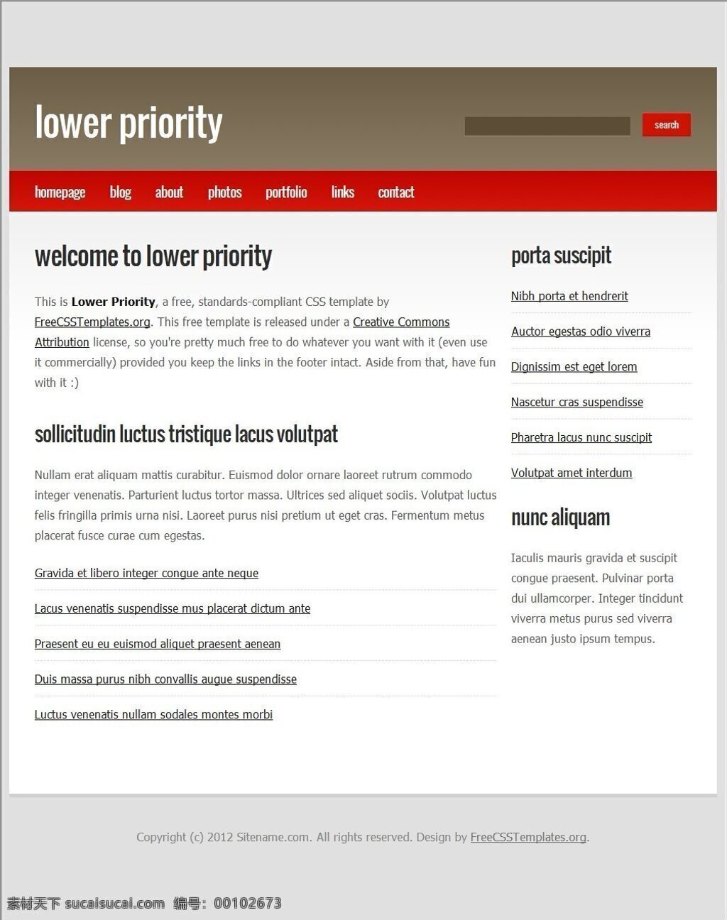 暗 棕色 标题 信息 网页模板 网页素材 网页代码