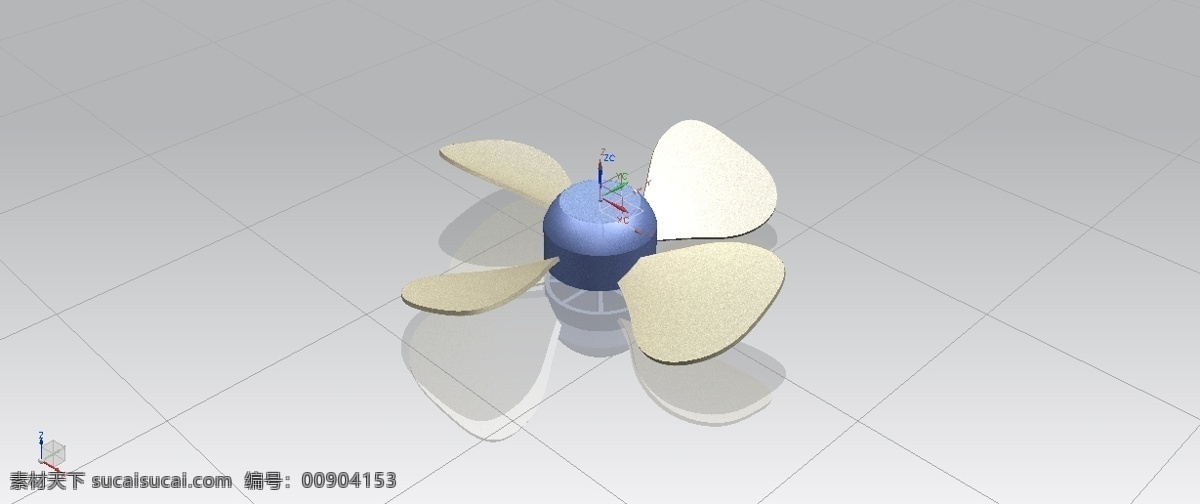 风扇 叶片 3d模型素材 建筑模型