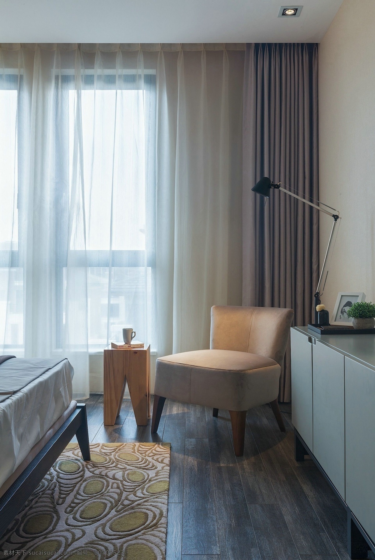 北欧 简约 卧室 落地窗 设计图 家居 家居生活 室内设计 装修 室内 家具 装修设计 环境设计