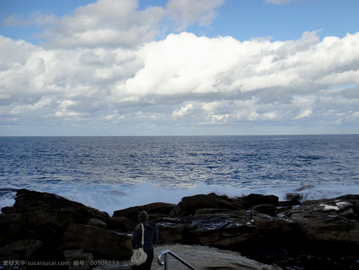 白云 碧海 大海 海边 海浪 海水 礁石 蓝天 无垠 无垠大海 悉尼 coogee 海滩 摄影图库 悉尼库基海滩 自然风景 自然景观 psd源文件