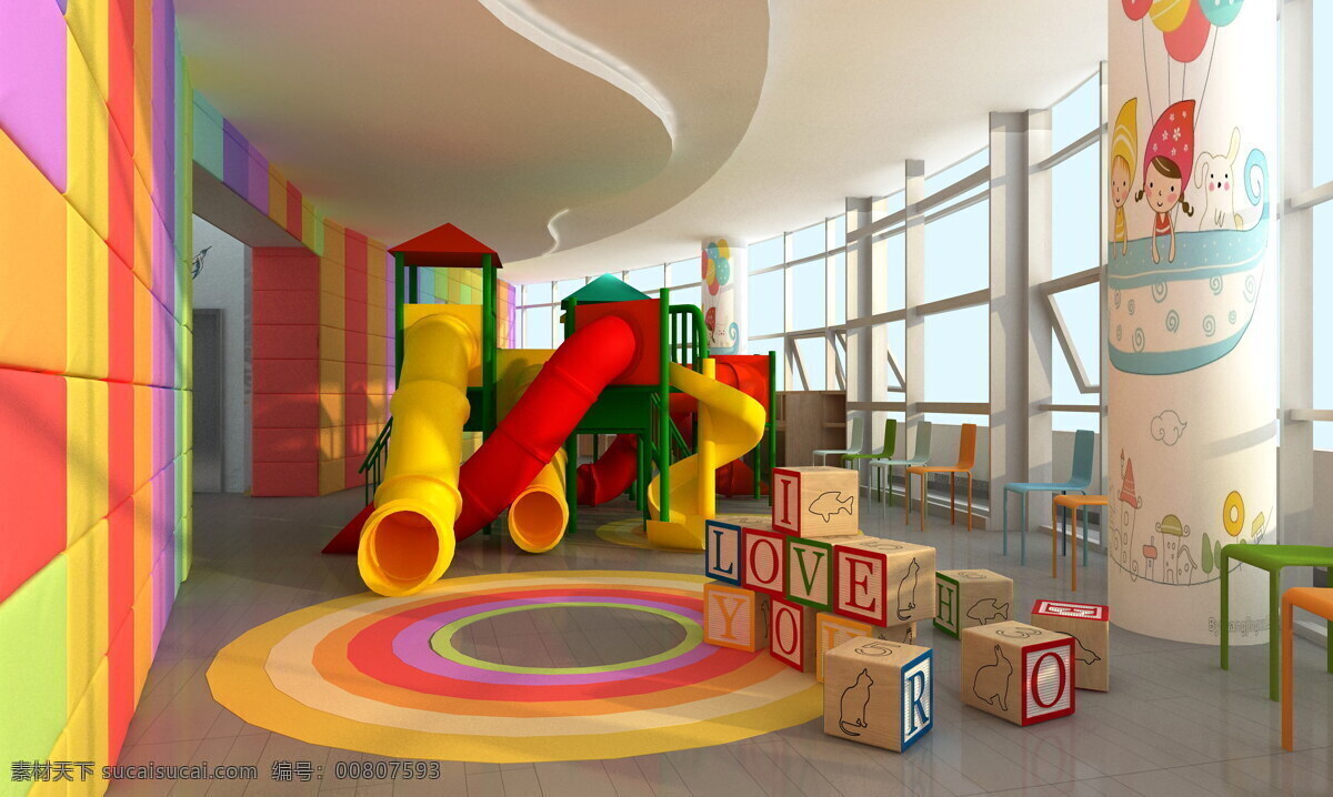 儿童娱乐 大堂 室内 效果图 装修 环境设计 室内设计