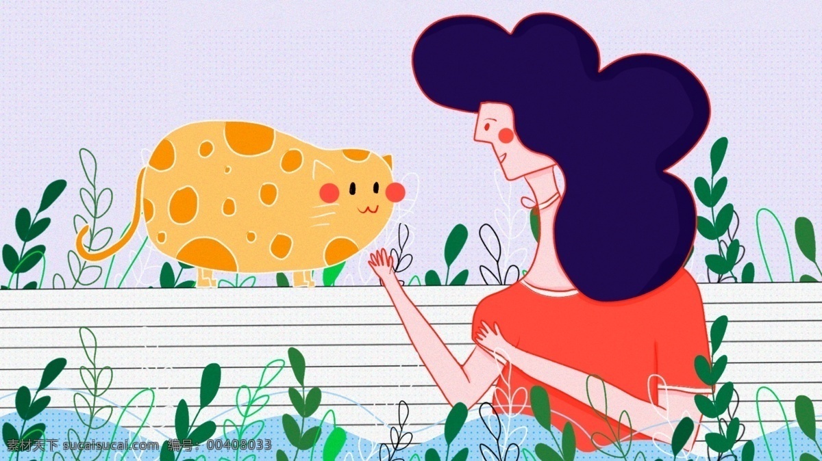午夜 城 女孩 猫咪 唯美 插画 壁纸 封面 美女 场景 绘本 日签 治愈 午夜之城