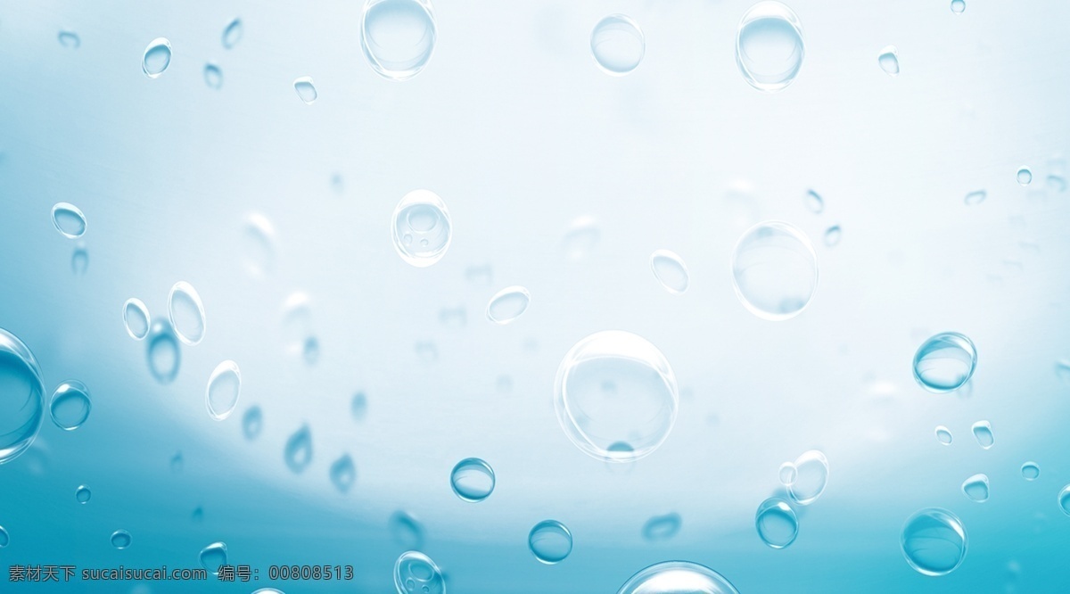 蓝色 大气 化妆品 气泡 广告 背景 气泡广告背景 清新背景 小清新 手绘背景 蓝色背景