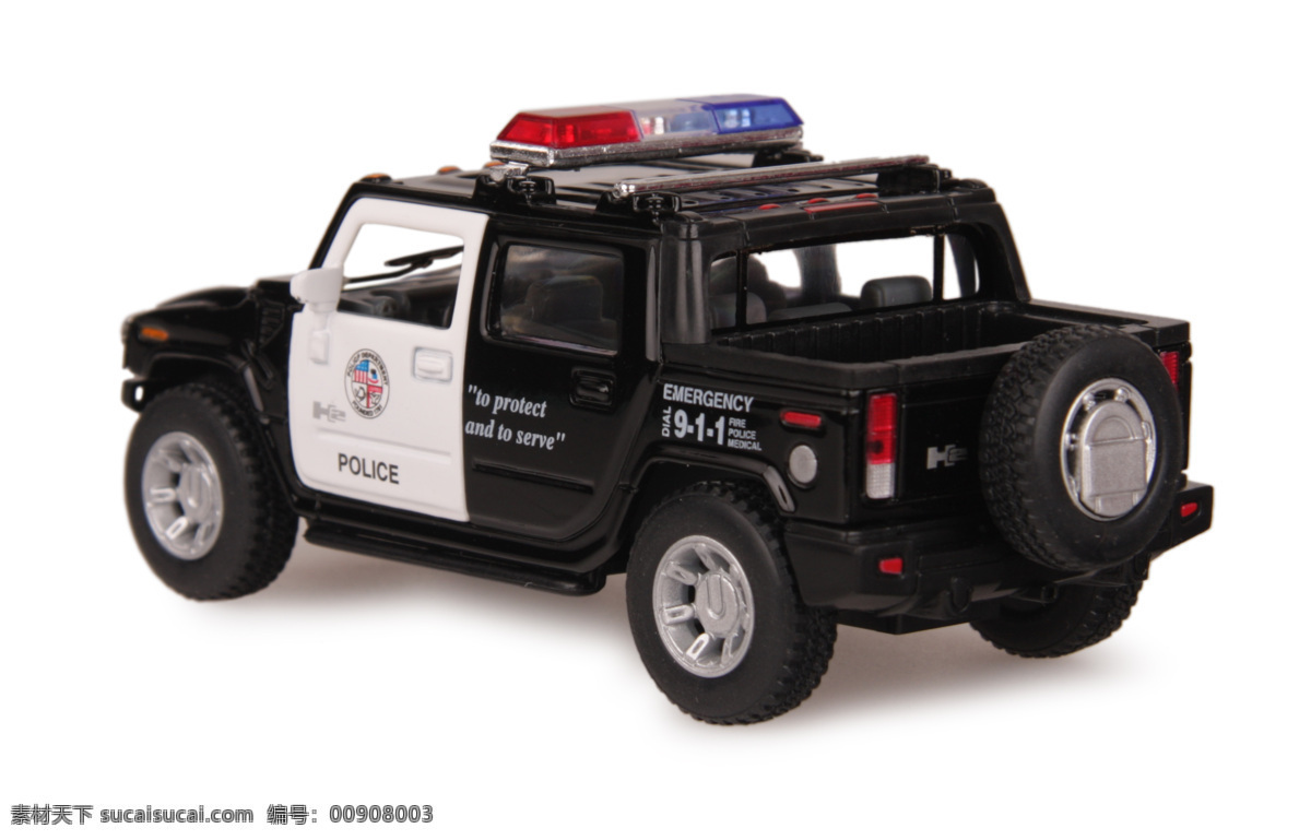 悍马 h2 警车 生活百科 玩具车 娱乐休闲 仿韍2警车 尾部 悍马h2警车 玩具车白底 psd源文件