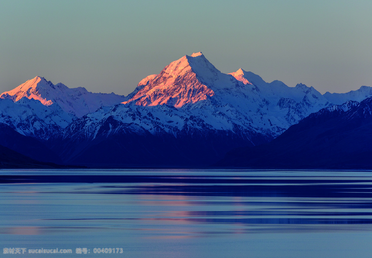 海边 雪山 风景 高清 大海 海面