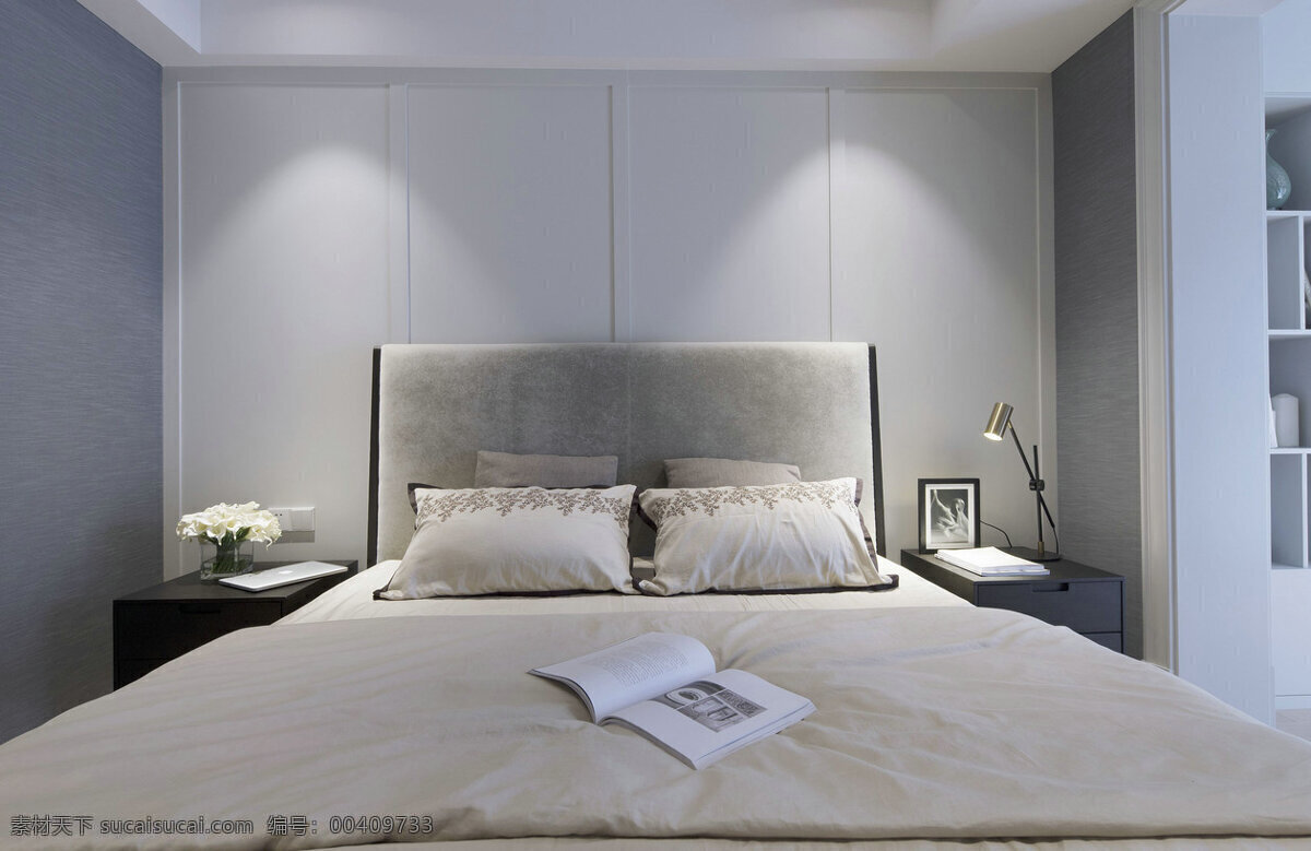 房间设计 简约 室内装潢 双人床 现代 展示效果图 装潢效果图 简单 白色 卧室 效果图 家具 搭配