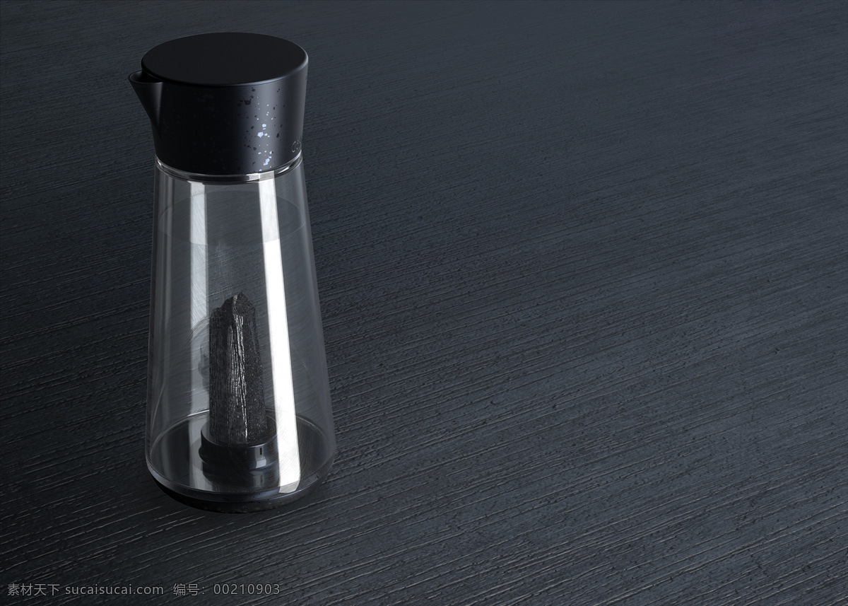 黑色 透明 水瓶 概念设计 活性炭