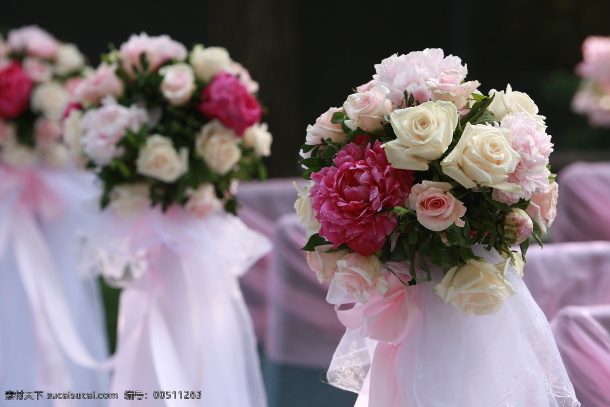 美时 婚礼 路引 婚礼路引 婚礼花艺 粉色婚礼 粉色玫瑰 牡丹花 节日庆祝 文化艺术