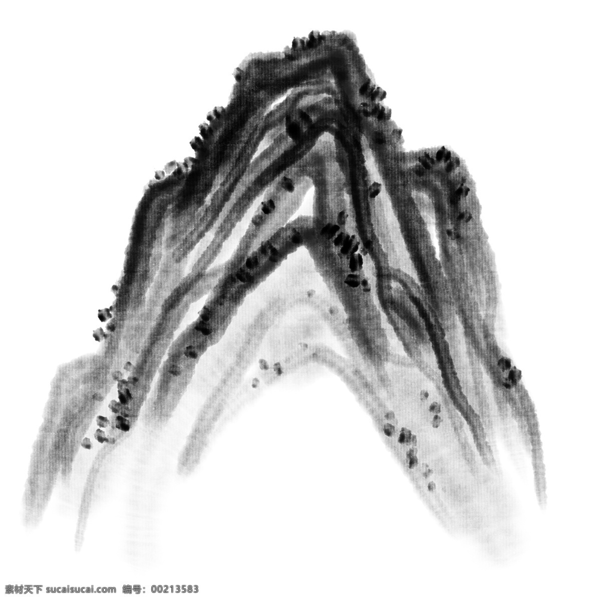 中国 风 水墨 山体 插画 水墨山水 烟雨山水 唯美山水 中国风 山水 水墨风格插画