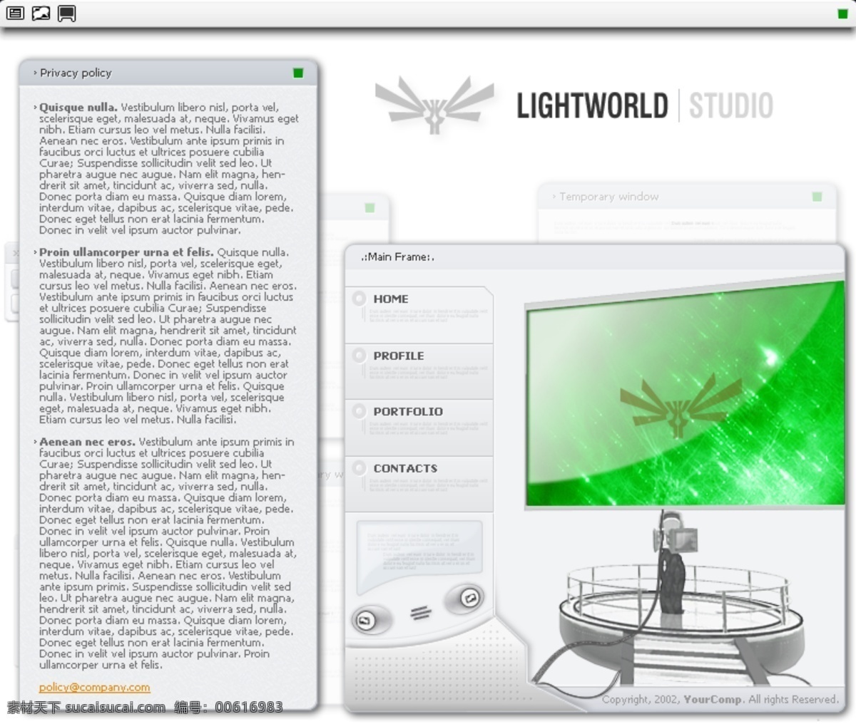 灯饰 工作室 网页模板 网页素材 网页代码