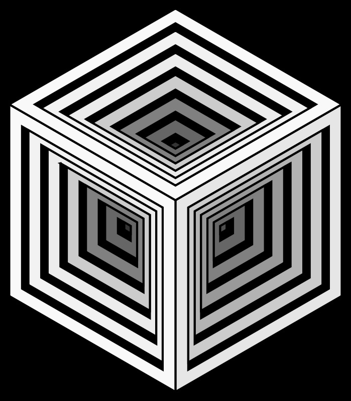 刻 立方体 3d 步骤 engtaved 孔 插画集