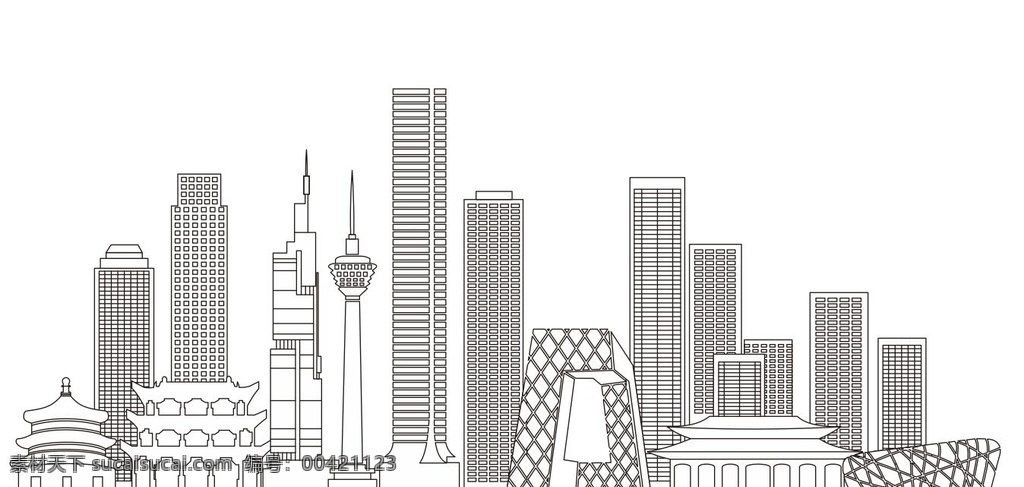 北京城际线 北京天际线 北京建筑 北京城市 城市建筑