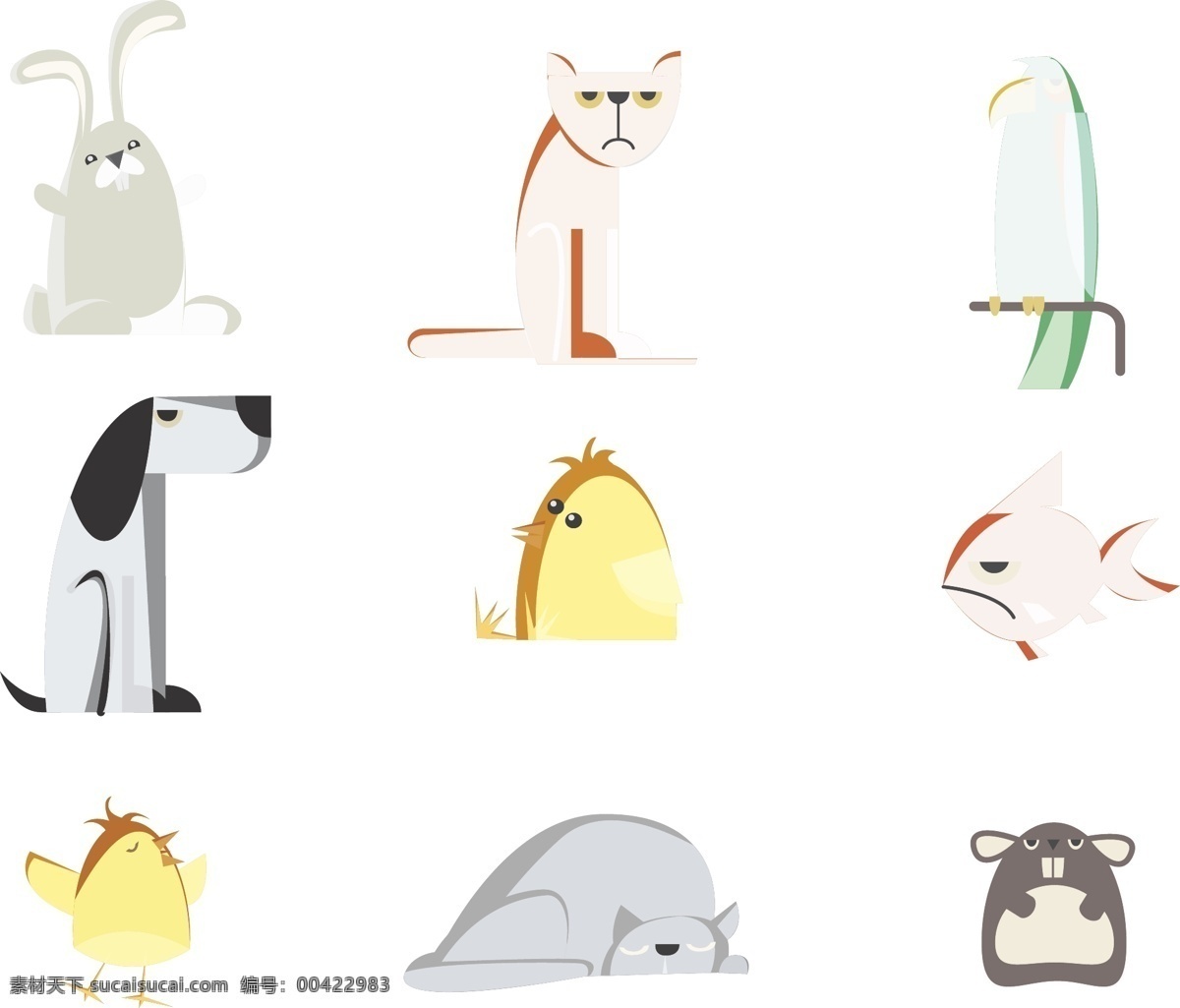 卡通 动物 图案 矢量 元素 通动物 可爱动物 小动物 动物装饰 海报装饰 装饰图案 动物图案 艺术动物 艺术图案