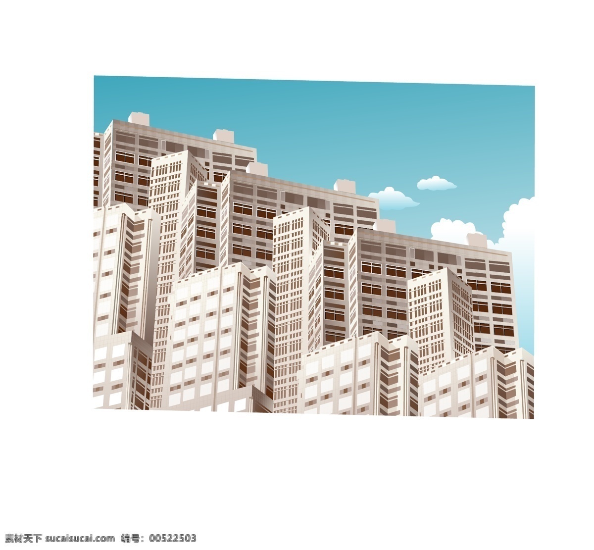 现代 城市 摩天大楼 矢量图 高楼林立 矢量建筑 市 其他矢量图