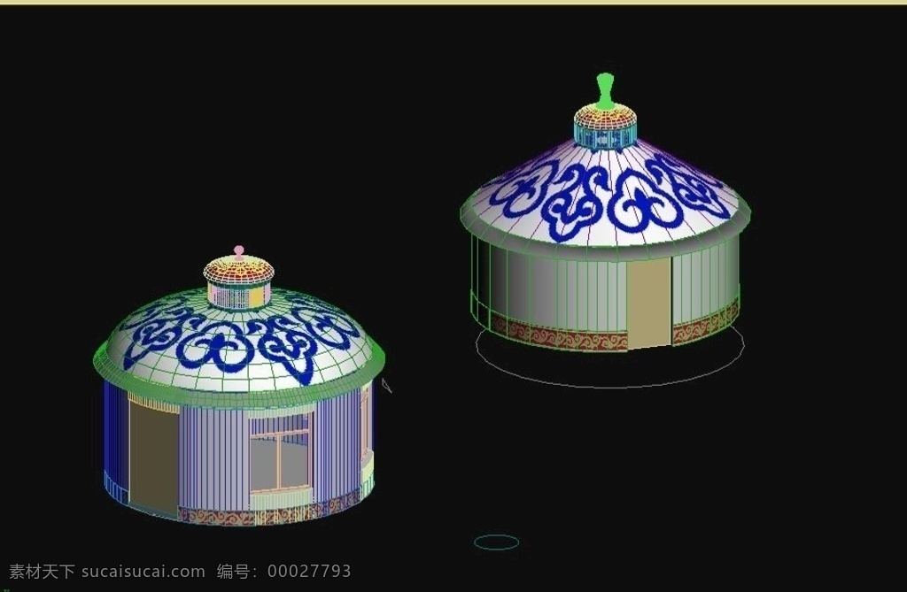 蒙古包 单体 模型 室外 草原房屋 3d设计 室外模型 max