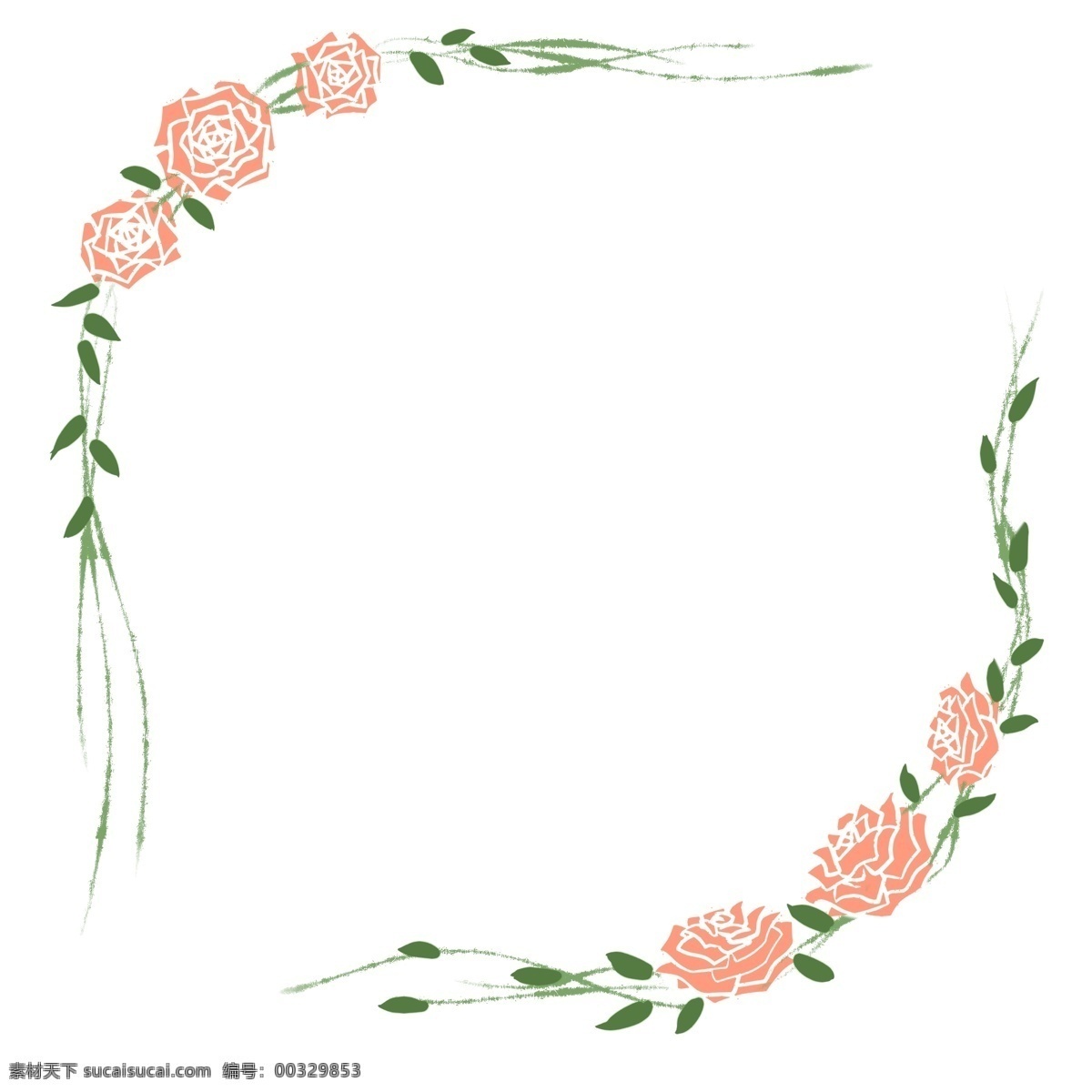 粉色 花 藤 卡通 插画 粉色的花藤 卡通插画 花藤插画 花枝 花朵 鲜花 花藤 藤蔓 花束 绽放的花朵