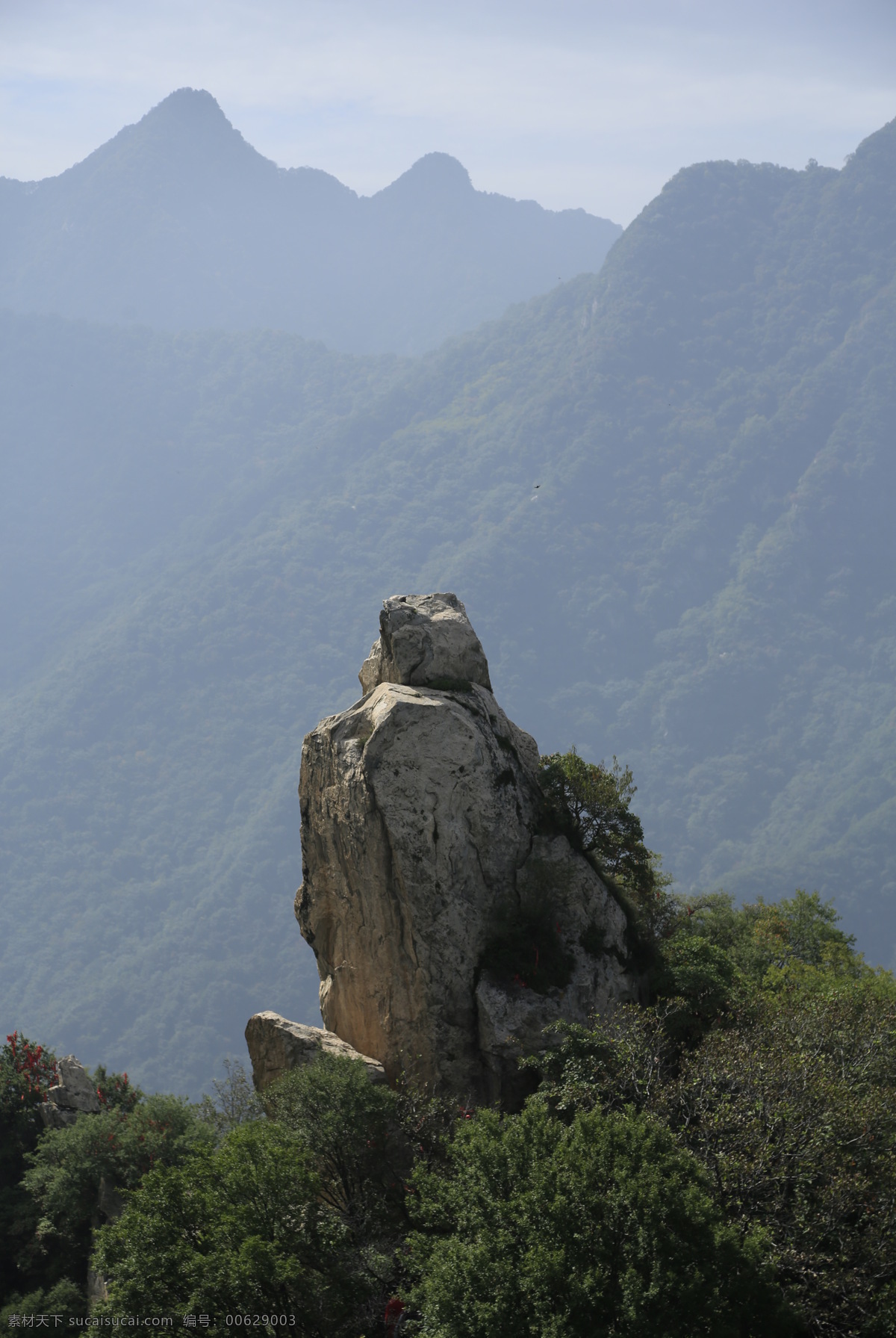 陕西 西安 翠华山 山石 守望 自然景观 山水风景