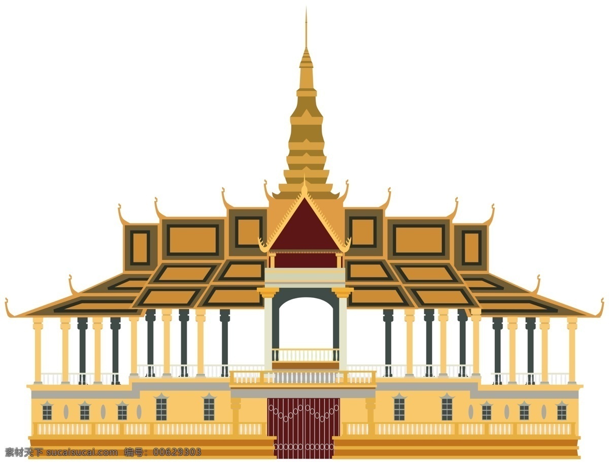 东南亚 风格 宫殿 免 抠 透明 元素 宫殿图形 宫殿海报图片 宫殿广告素材 宫殿海报图