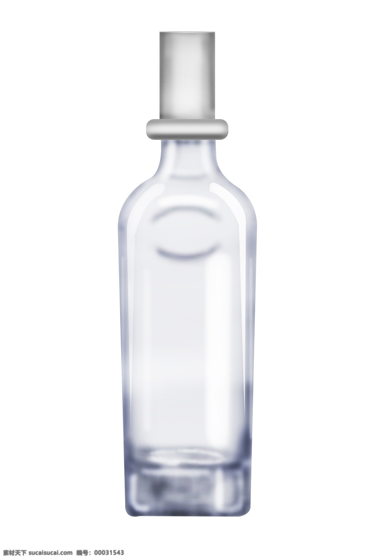 白色 立体 瓶子 插图 白色酒瓶子 立体酒瓶子 生活用品 瓶子图案 图案装饰 简约的瓶子 玻璃容器