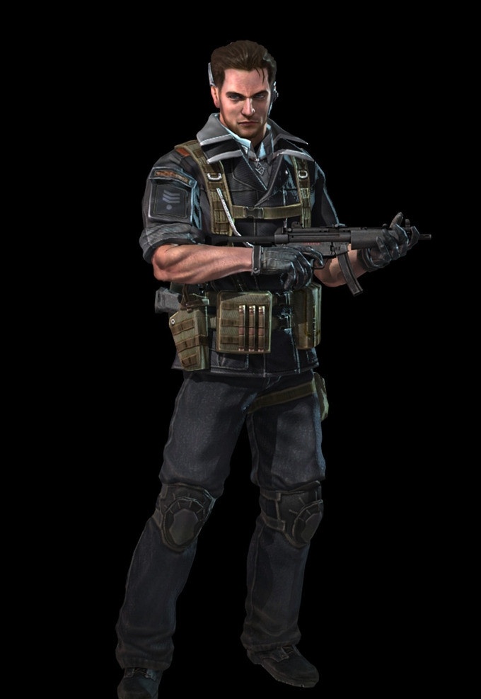 生化战场警察 警察 枪械 男人 生化战场 3d作品 3d设计