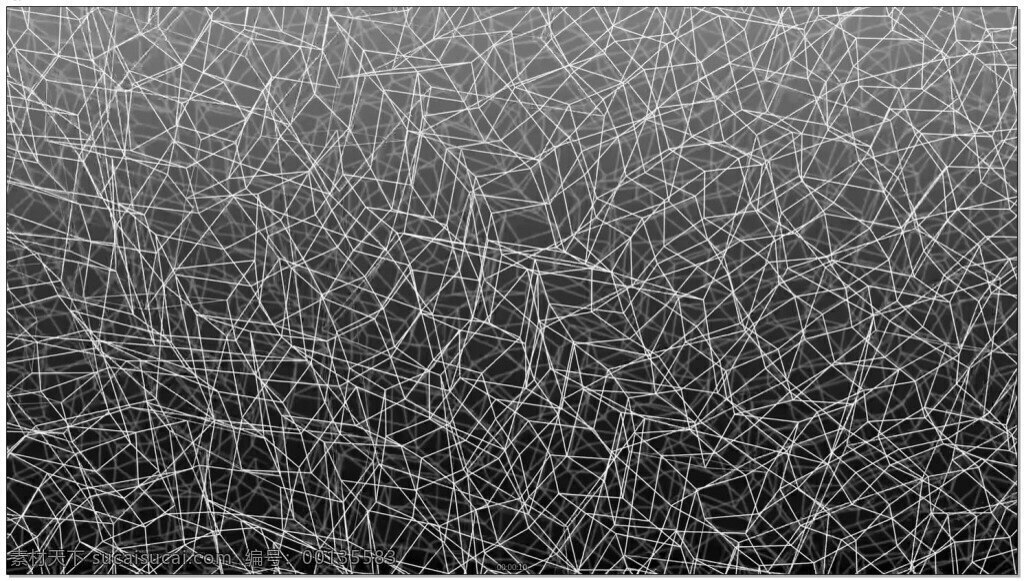 无限 循环 光线 粒子 三维空间 背景 视频 网格 蜘蛛网 黑白 空间