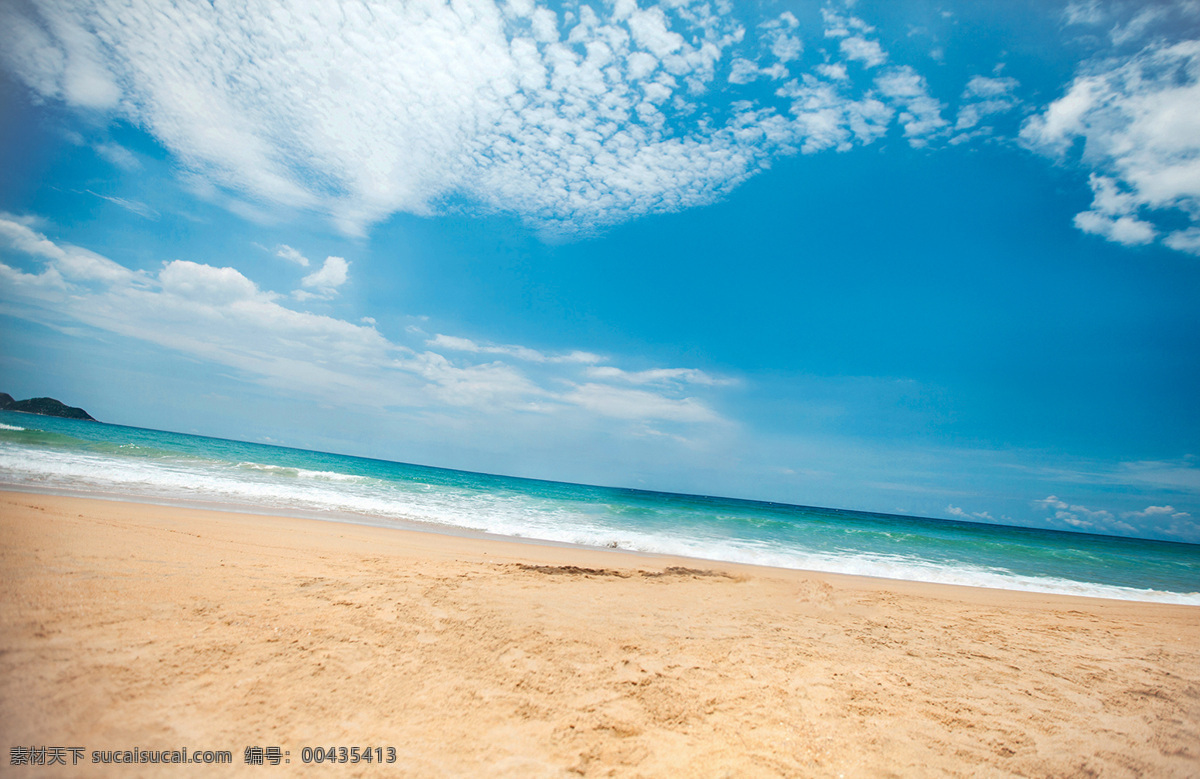 海边 沙滩 天空 云彩 晴天海边 自然景观 自然风景