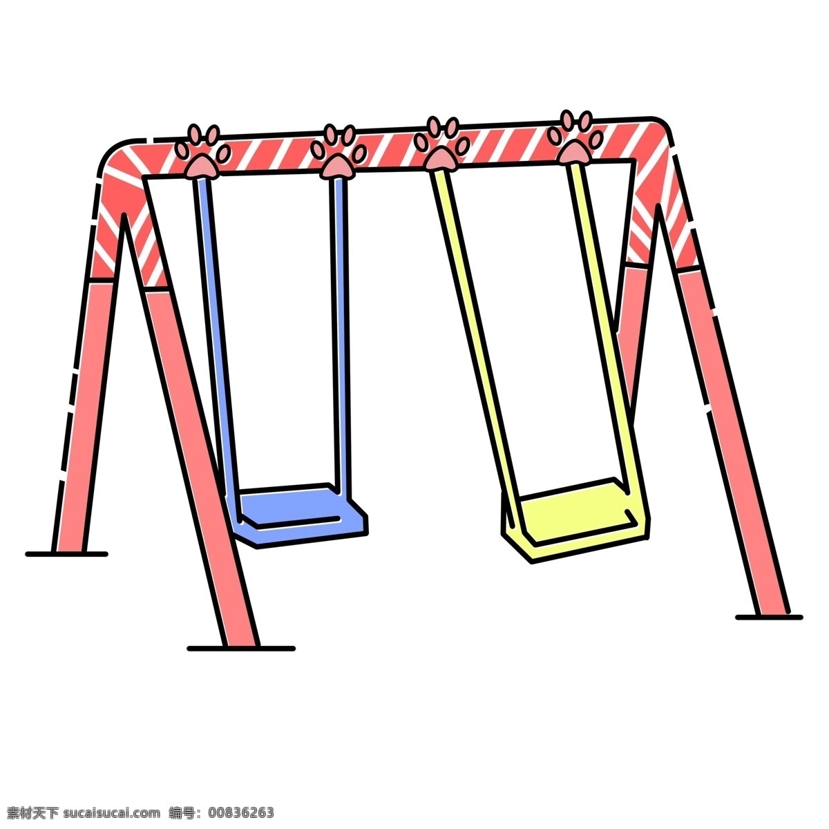 儿童游乐 设备 免 抠 图 儿童游乐场 卡通插画 插画 小朋友的最爱 游乐设备 儿童游乐设备 彩色摇椅
