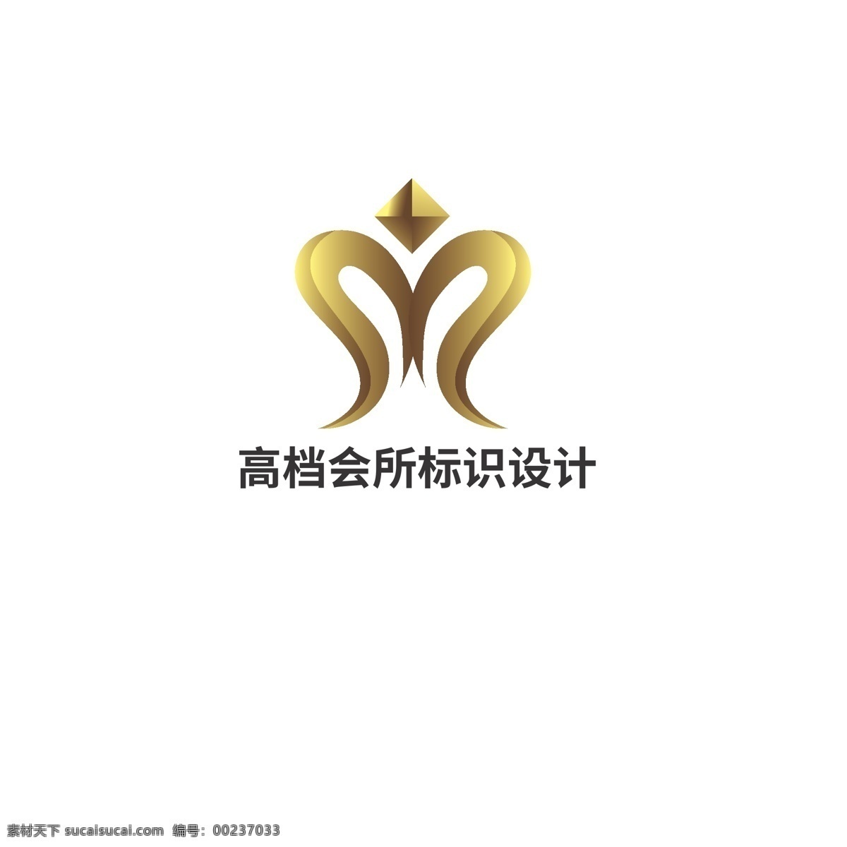 高档 会所 标识设计 标识 皇冠 字母m 高端