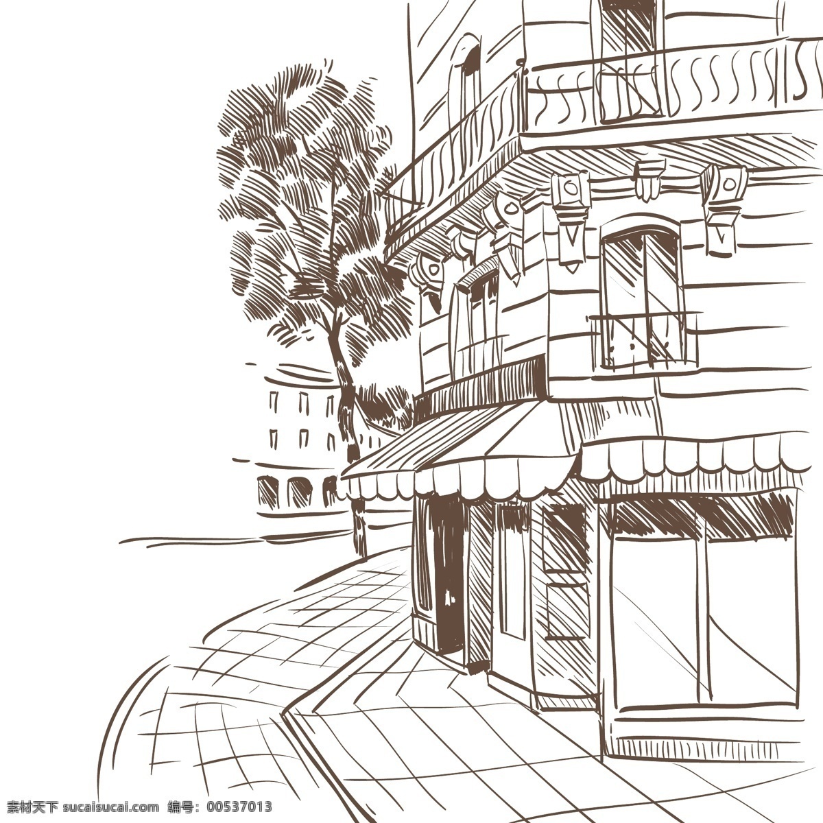 手绘 素描 建筑 街道 楼房 手绘街道 手绘建筑 素描街道 素描建筑 手绘稿 素描稿 画画 图画 手绘楼房 素描楼房 房屋 房子 手绘园林 铁大门 建筑家居 矢量