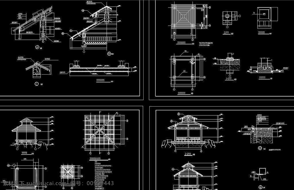 木 亭 施工图 cad 长廊 仿古 古典 环境设计 廊架 凉亭 图纸 园林设计 源文件 木亭施工图 dwg 重檐 八角亭 亭廊cad图 cad素材 室内图纸
