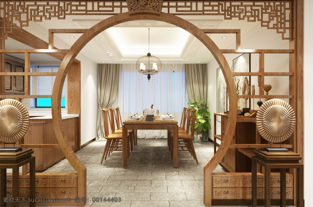 中式 风格 餐厅 装饰装修 效果图 室内设计 3d模型 中式风格 餐厅效果图 中式餐厅 室内装修