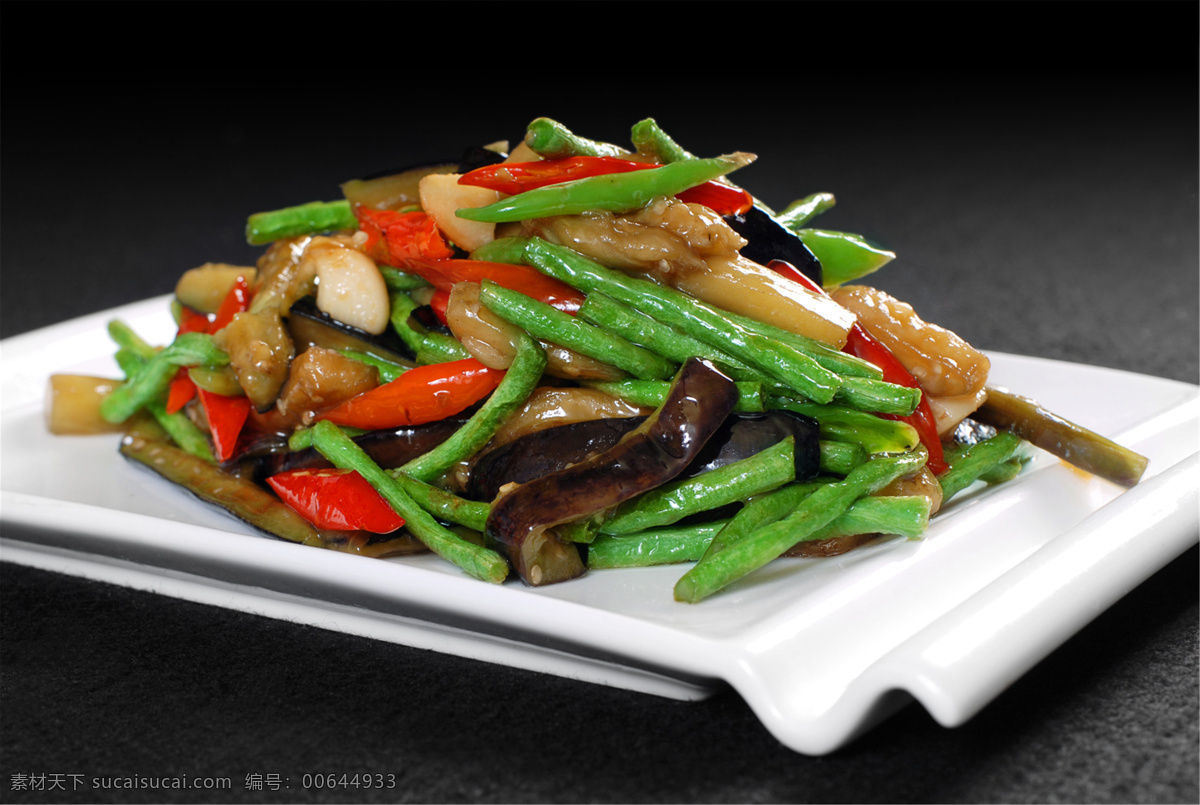 豇豆炒茄子 美食 传统美食 餐饮美食 高清菜谱用图