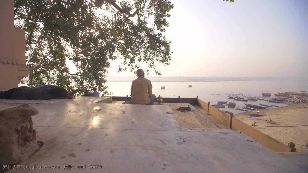 远离 人 追踪 坐在 墙上 景观 河 恒河 阿尔蒂 印度 火供 瓦拉纳西 神圣的 亚洲 仪式 印度教 宗教 宗教的 祈祷 india17
