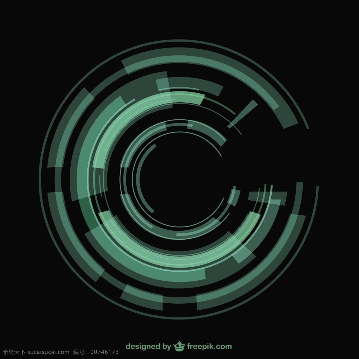 绿色 循环 技术 背景 抽象 圆 绿色背景 几何背景 镜头 圆形 几何 黑色
