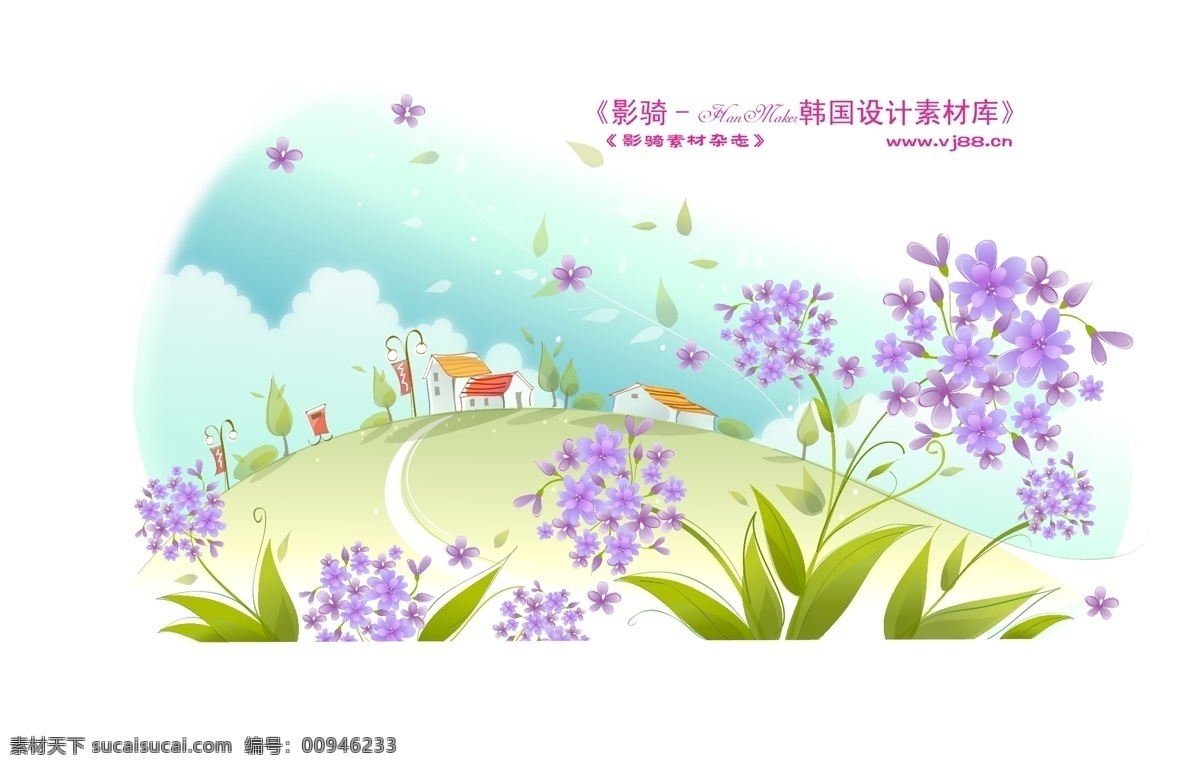 梦幻 风景 hanmaker 韩国 设计素材 库 背景 抽象 底纹 花纹 梦幻风景 线条