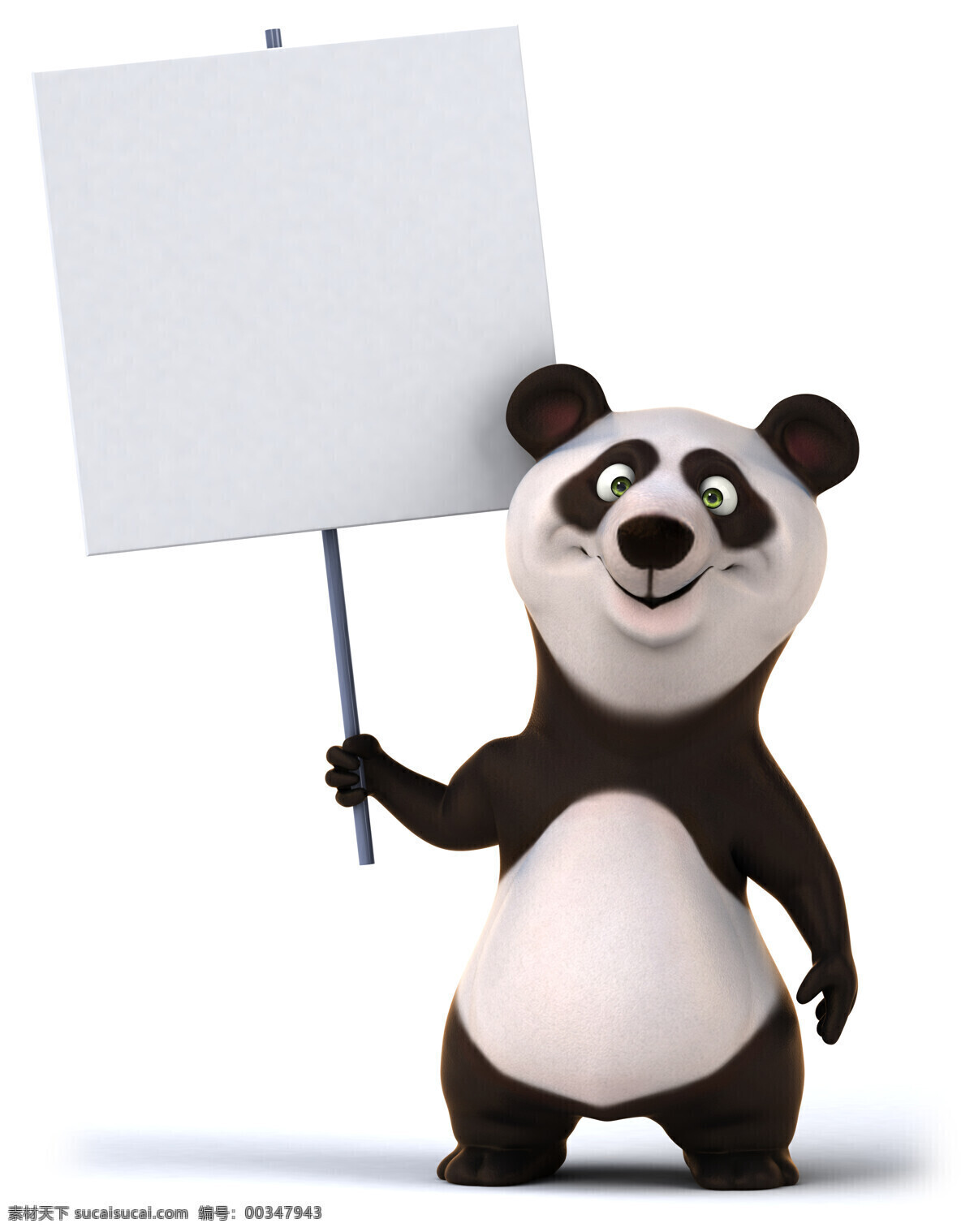 白板 小 熊 展板 小熊 广告板 卡通动物 卡通形象 陆地动物 生物世界 白色