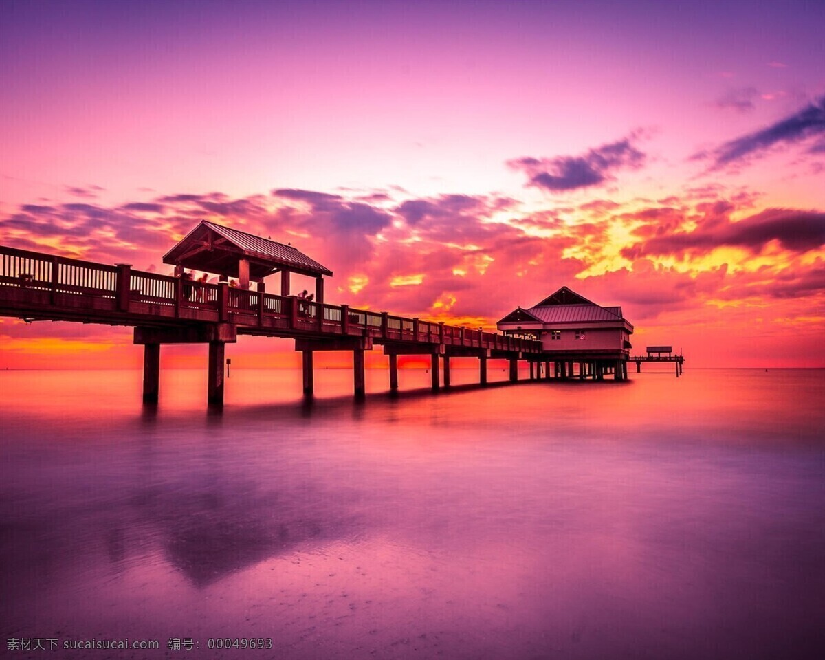 唯美 意境 渔人 码头 桥梁 建筑 风景 自然景观 建筑景观