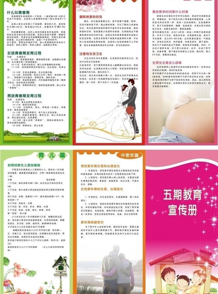 五 期 教育 排版 排版模板下载 排版矢量素材 三折页 宣传单 五期教育 矢量 psd源文件