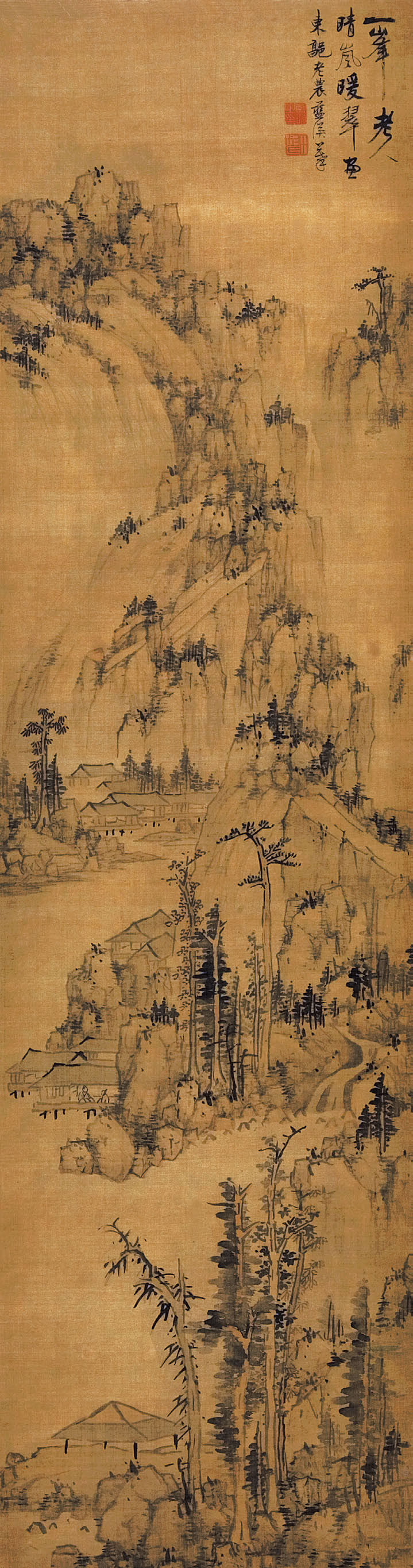 明 蓝瑛 山水 古画 古代绘画 国画 中国古画 书画 中国文化 国宝 山水画 诗画 中国古代绘画 绘画书法 文化艺术