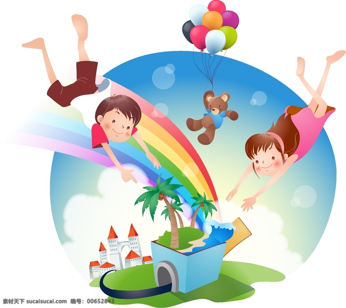 快乐学生 矢量快乐暑假 矢量人物 学生 孩子 游玩 夏天 儿童幼儿 矢量图库 矢量