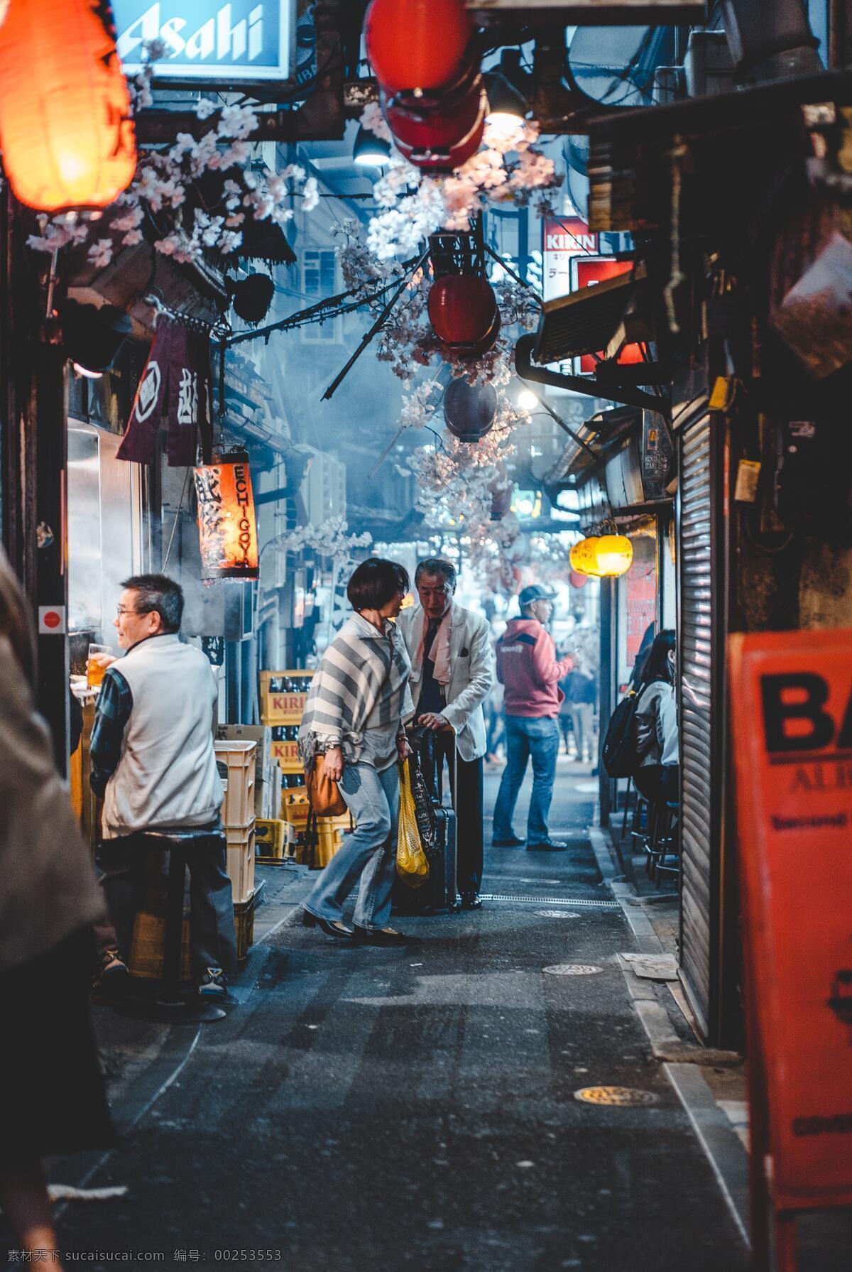 日本街道 日本 街道 酒馆 夜色 清酒 寿司 日式 旅游摄影 国外旅游