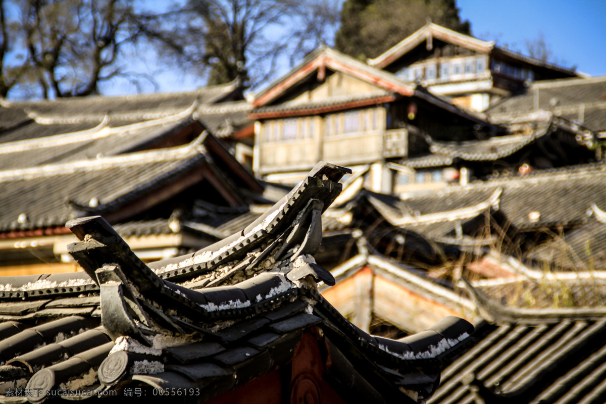 束河古镇 云南 丽江 束河 古镇 风景 建筑 瓦房 旅游 风景名胜 自然景观