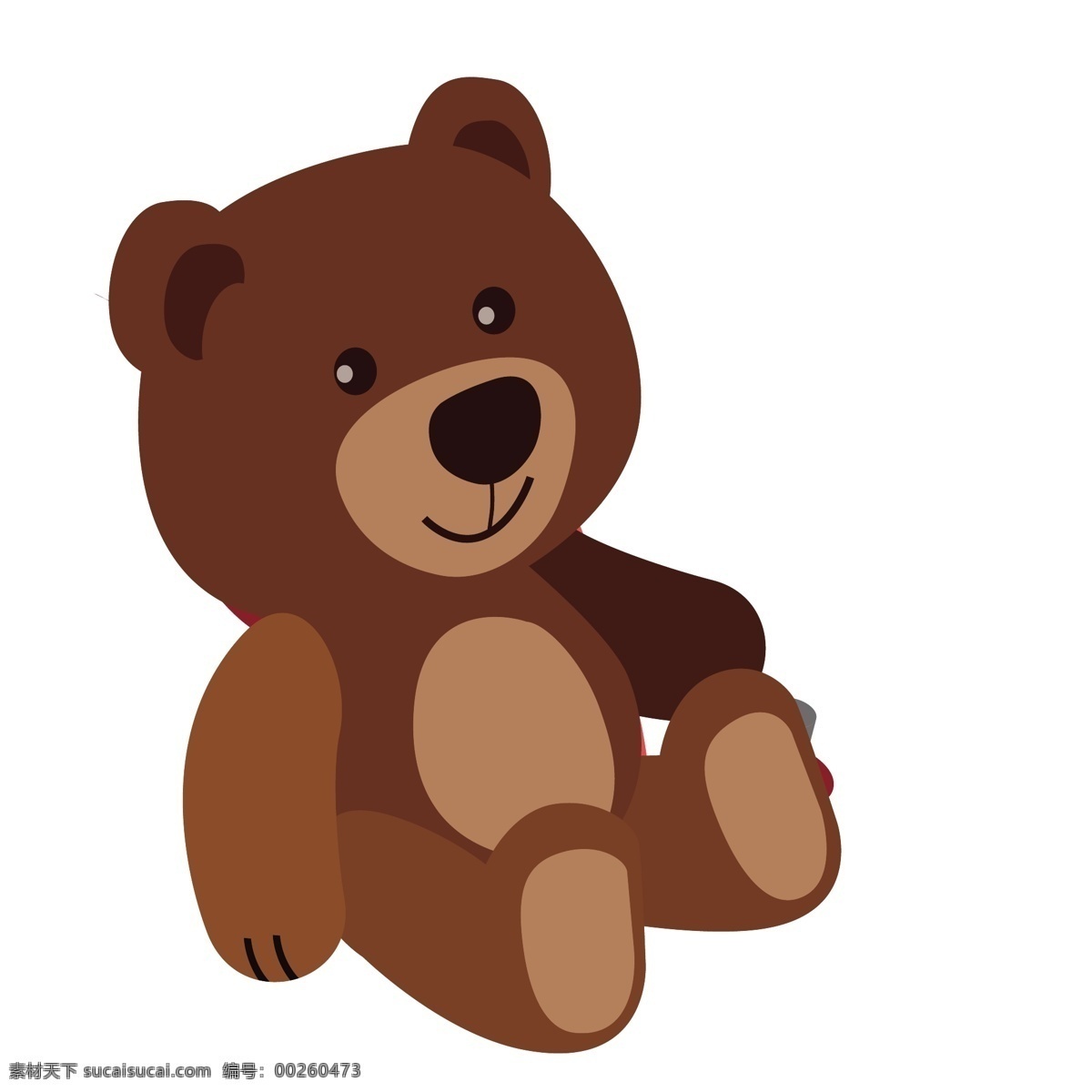 卡通 棕色 玩具 熊 插画 玩具熊 可爱 彩色 小清新 创意 矢量 商务 科技 办公 元素 现代 简约 装饰 图案