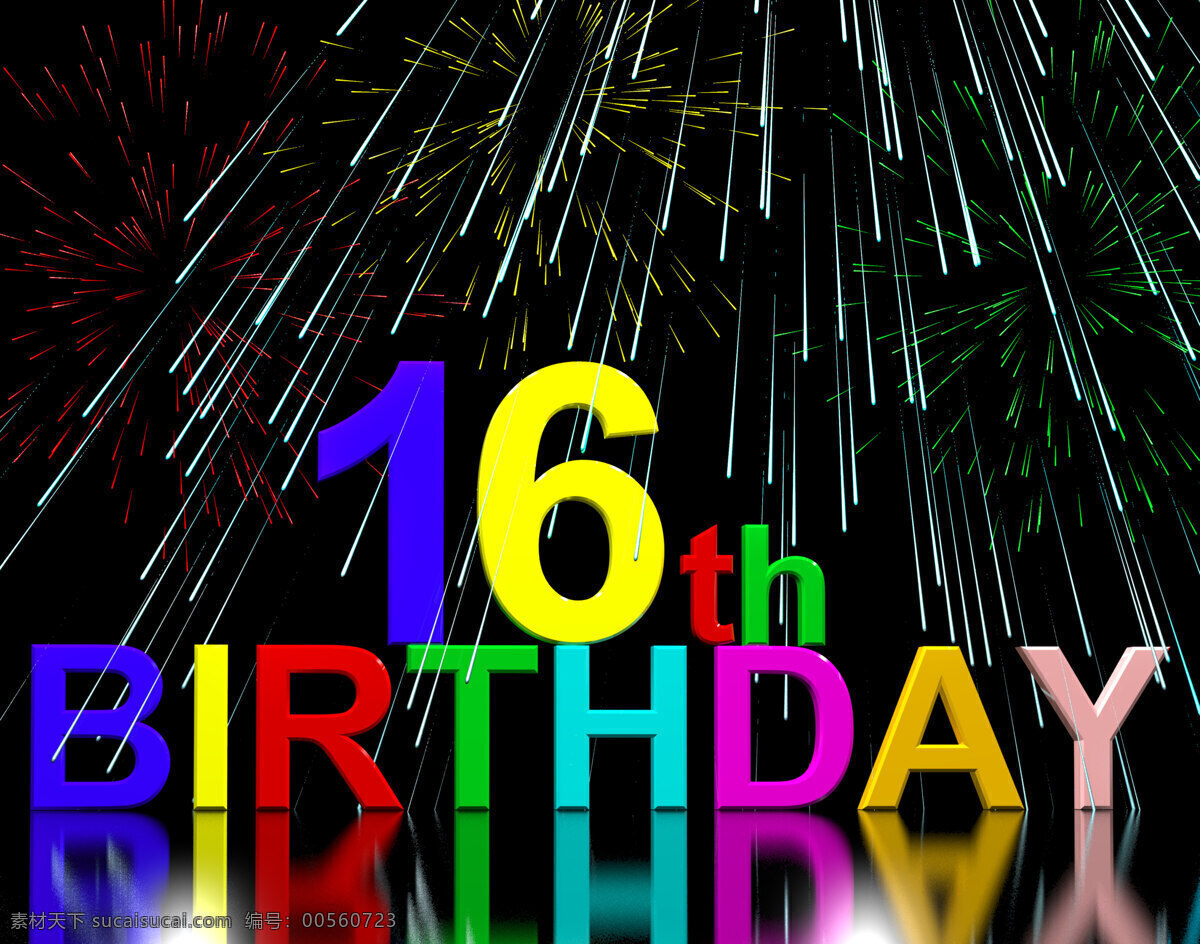 十 六 岁 生日 庆祝 烟花 文化艺术