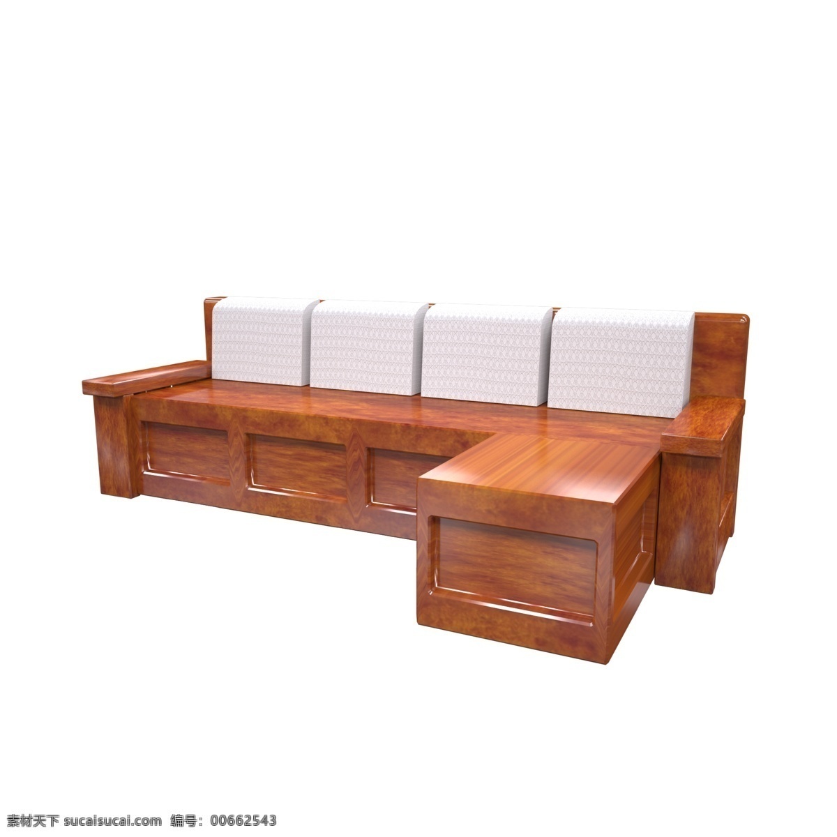 3d 仿真 古典 实木 沙发 c4d 家具 家居 仿真类家具 木质沙发 中国风 实木沙发 客厅摆件 多人沙发